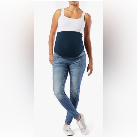 Levi Strauss  Maternity Skinny Jeans Light Wash Size Large - Picture 1 of 11